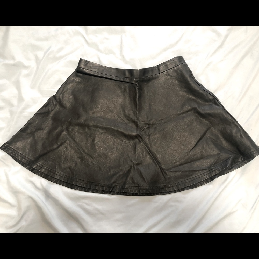 Faux leather skirt